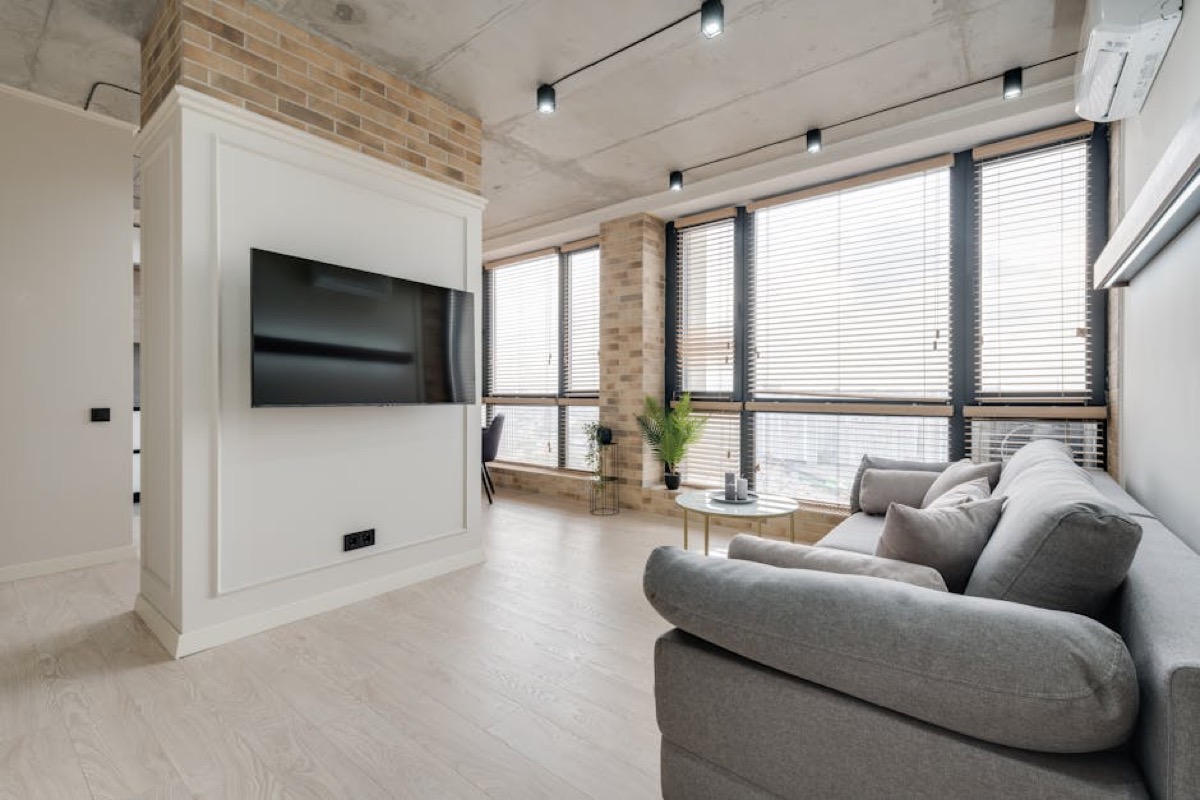Large living room with open layout