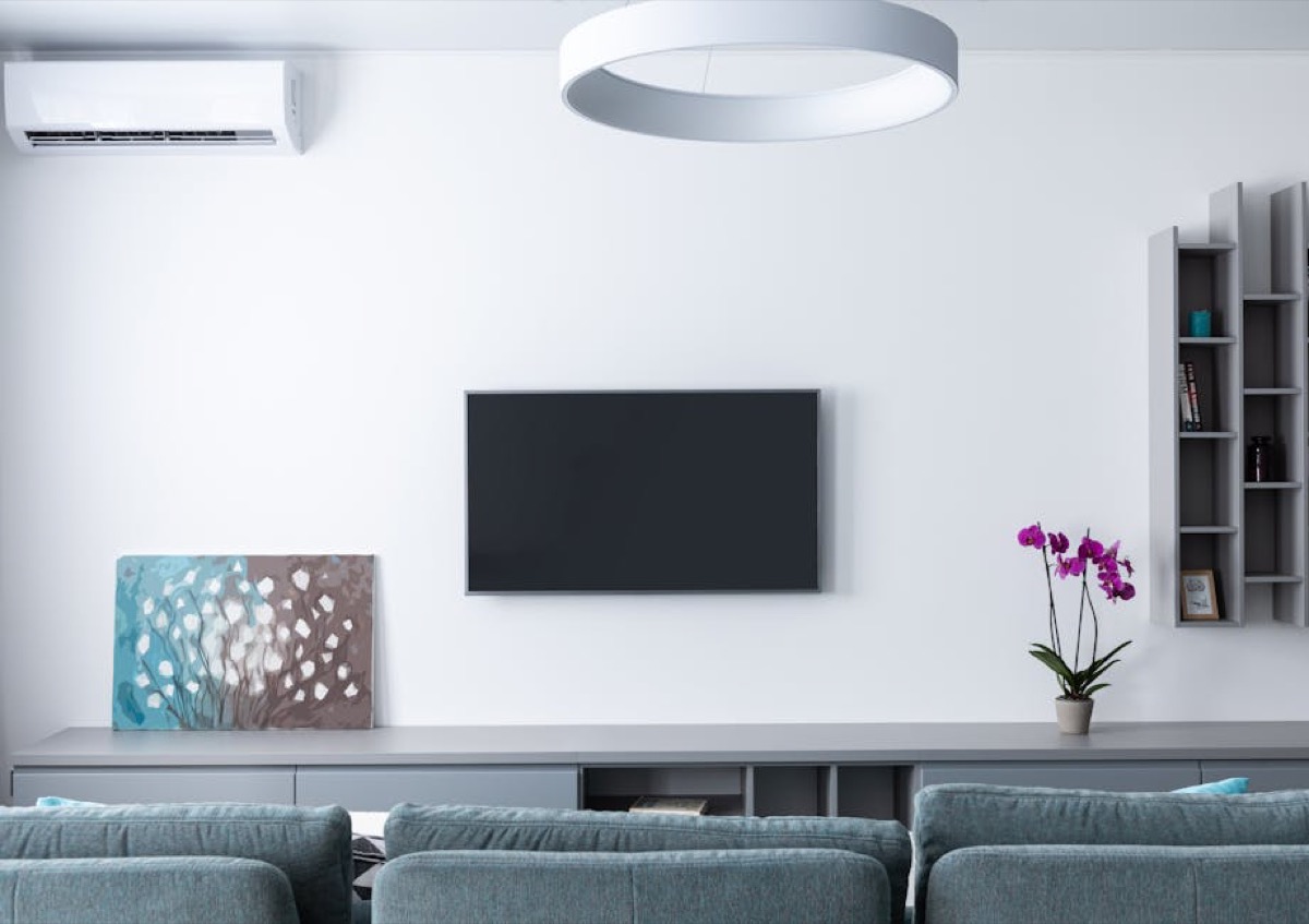 Smartphone showing air purifier app interface